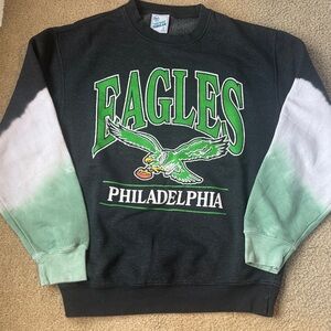Philadelphia Eagles Black & Green Crewneck Sweatshirt